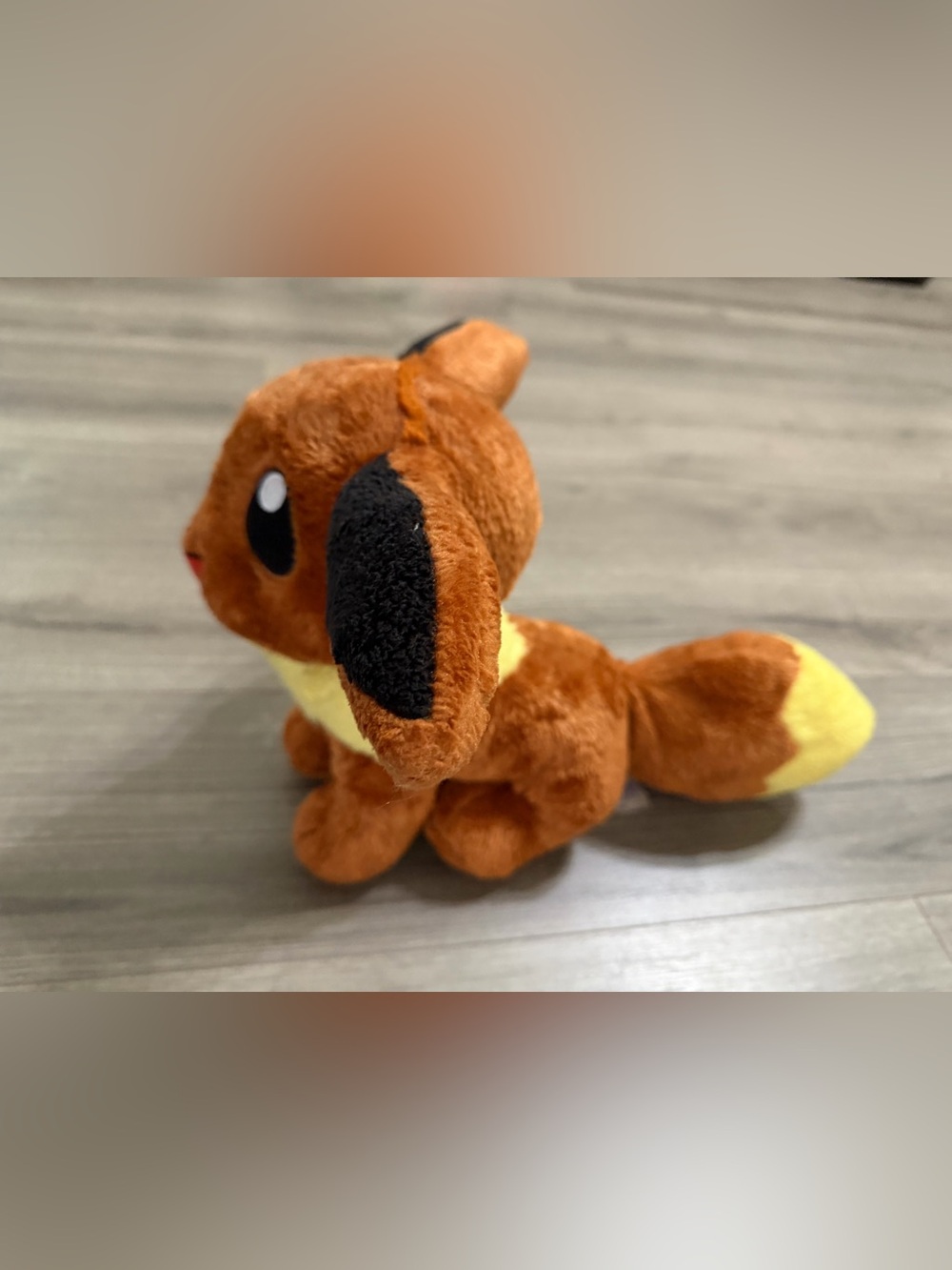 Pokemon Eevee Plush Toy - Brown with Black & Yellow Accents - Picture 5 of 10